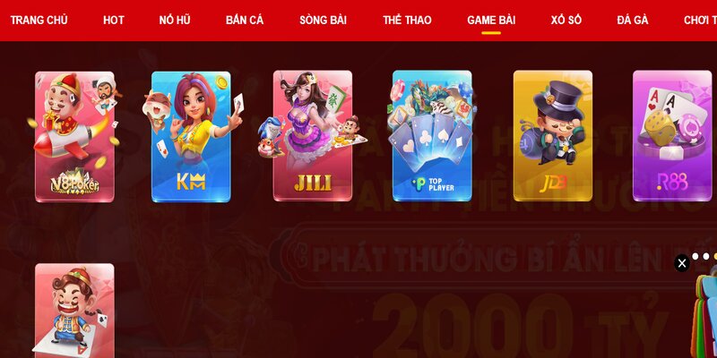 Game bài là sảnh cược mà bạn  không nên bỏ qua 